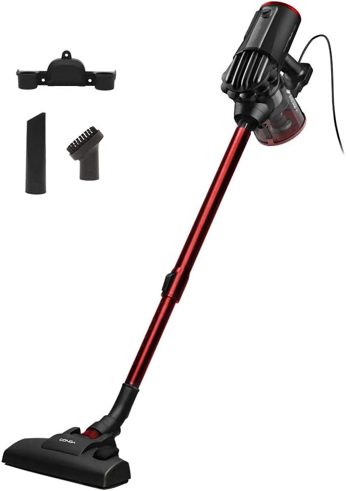 Cecotec Aspirador vertical 2 em 1 com cabo ThunderBrush. 600 W, Vassoura e manual, Tecnologia Ciclónica sem bolsa, filtro de alta eficiência, baixo consumo, rádio de ação 6 m, depósito 500 ml