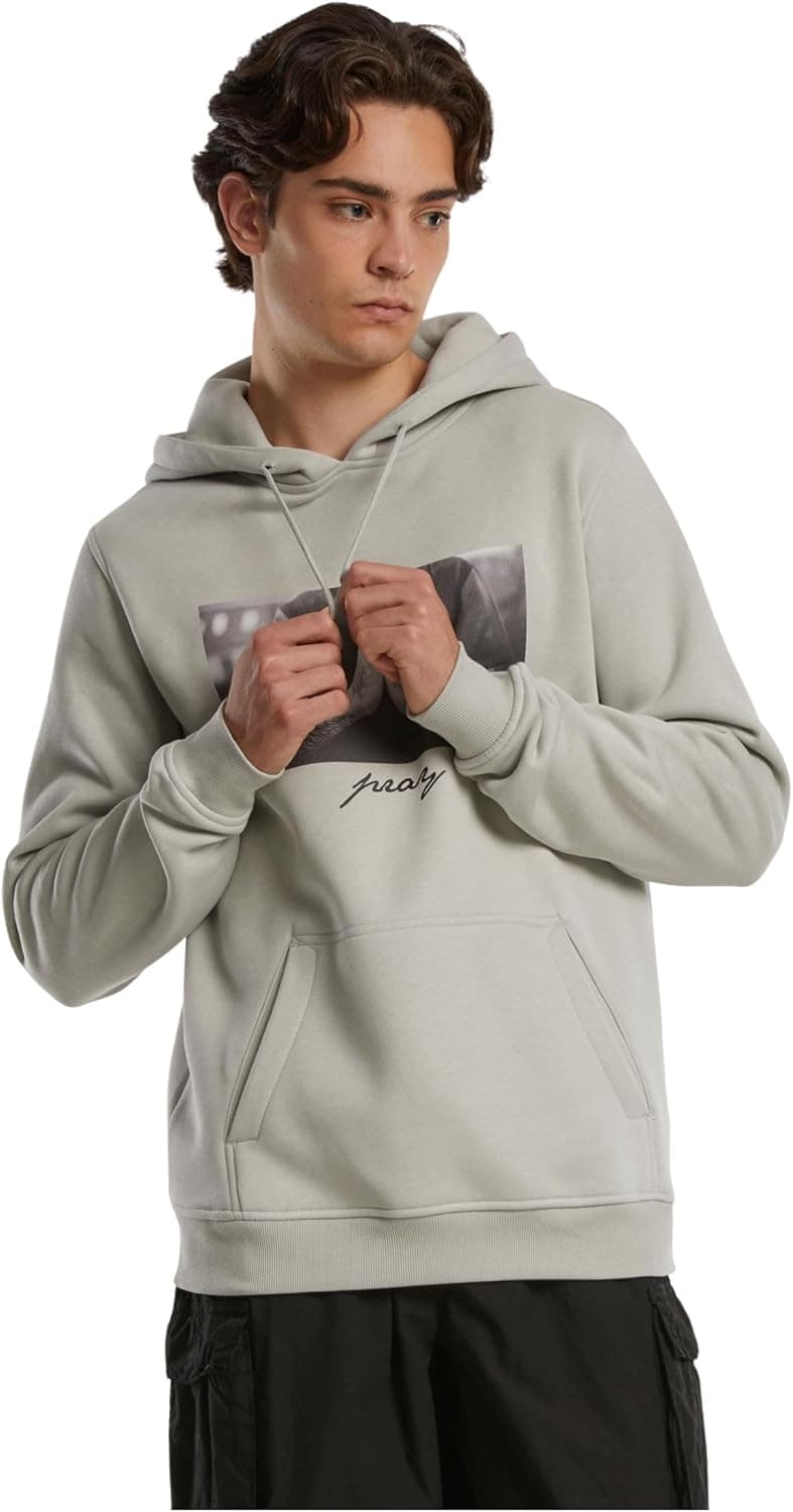 Mister Tee Hoodie | Sweatshirt com capuz estampada de manga comprida e bolso frontal