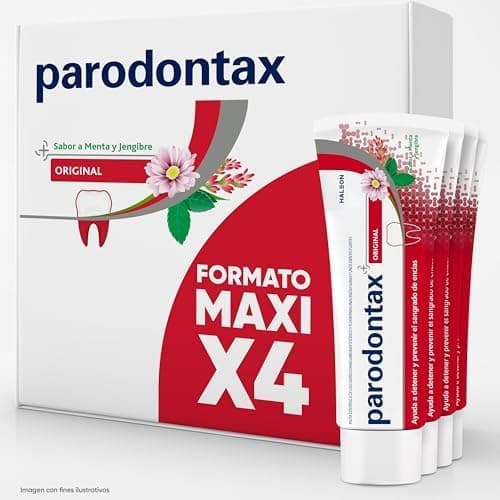 Parodontax Original pasta de dentes ajuda a deter e prevenir o sangramento de gengivas, sabor menta e gengibre, pack 4 x 75 ml