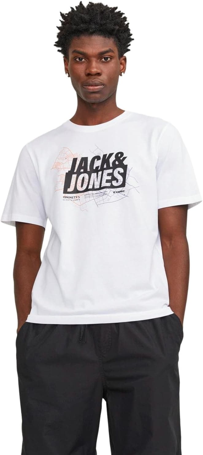 Jack & Jones Jcomap Logo tee SS Crew Neck Sn t-shirt para homem