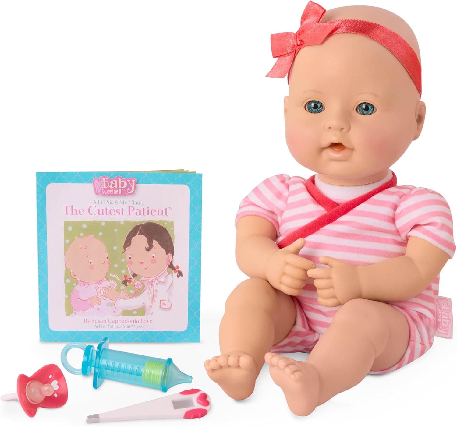 Baby Sweetheart Visita ao Médico | Boneca de 30 cm com corpo macio e acessórios de consulta médica para crianças a partir dos 3 anos