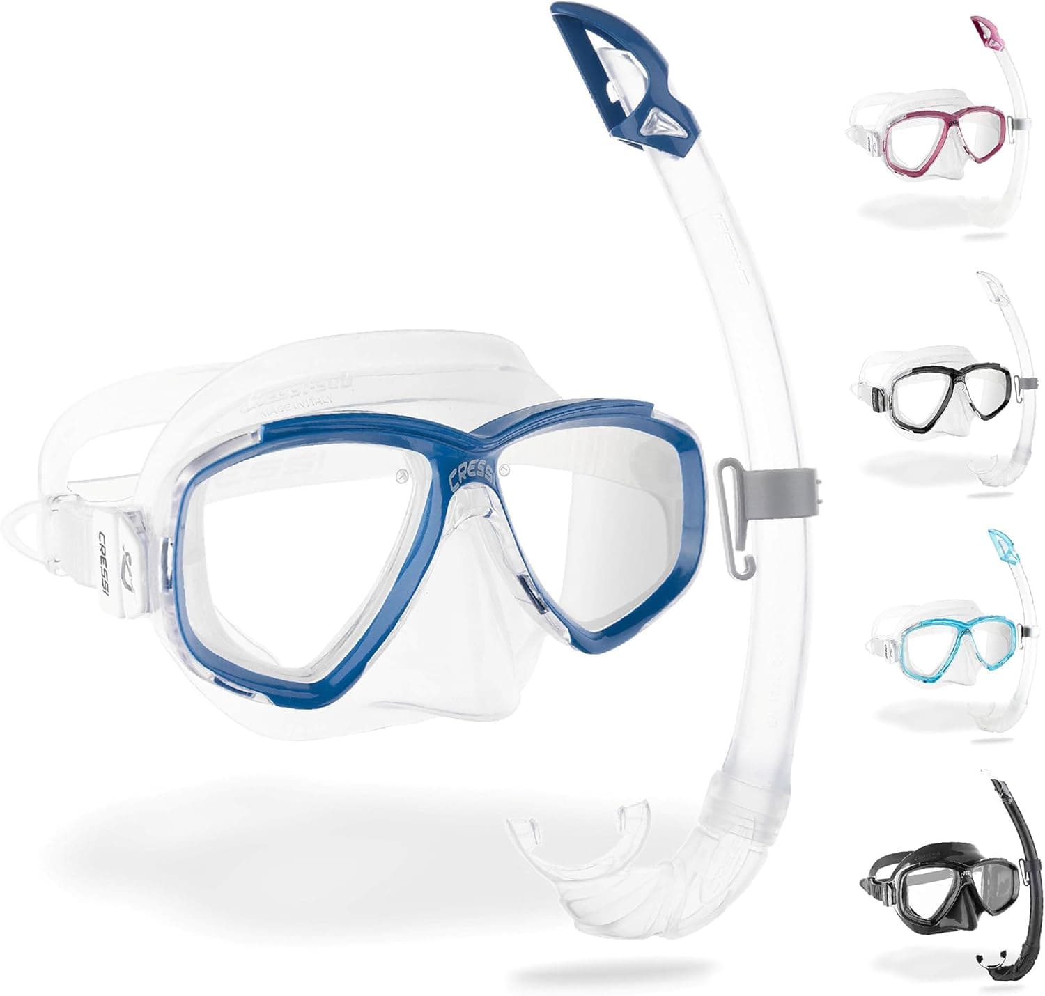 Cressi Pérola - Máscara de snorkel com bocal de silicone