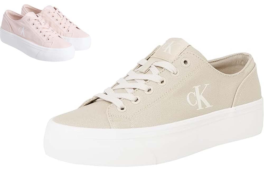 Calvin Klein Vulc Flatform Low CV MG Yw0yw01763 | Sapatilhas casuais de plataforma para mulher