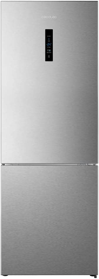 Cecotec Bolero CoolMarket Combi 495 | Frigorífico combinado inox com 495 L, sistema No Frost e Multi Air Flow
