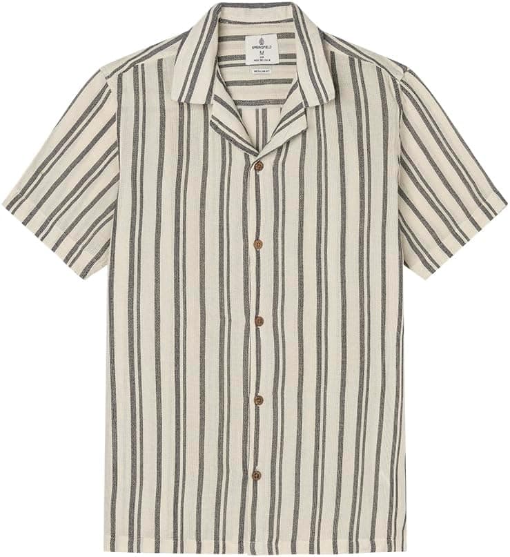 SPRINGFIELD Reconsider | Camisa às riscas em viscose para homem