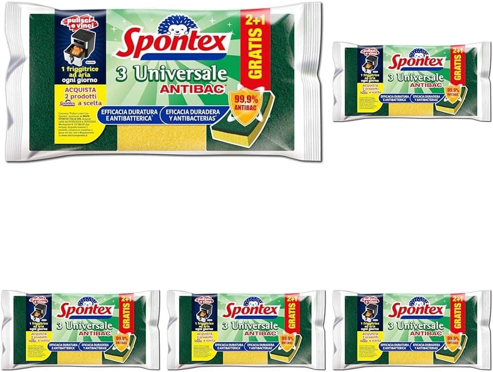 Spontex Salvauñas | Esponjas de limpeza, pack de 3 unidades x 5