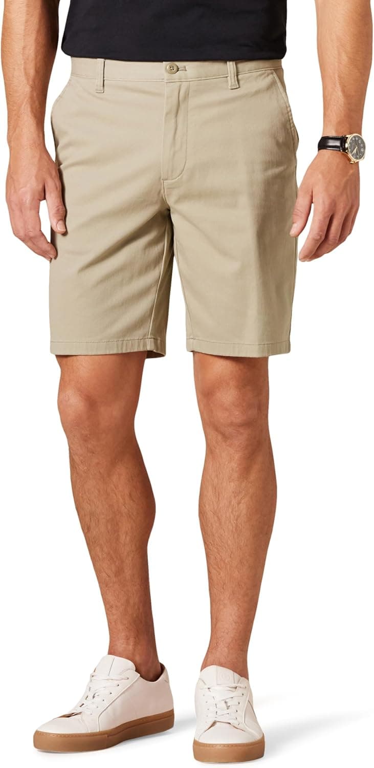 Amazon Essentials Calções chineses elásticos de 23 cm e corte justo para homem