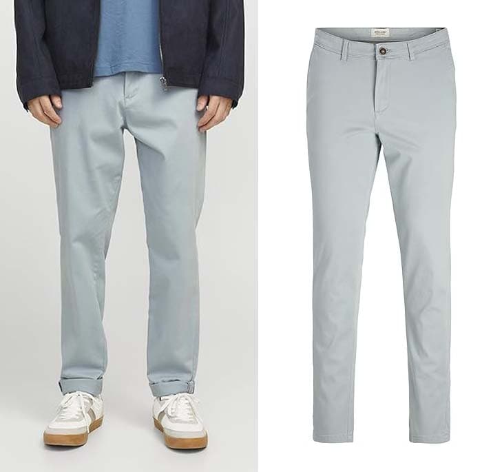 JACK & JONES Chinês Calças Slim Fit para homem