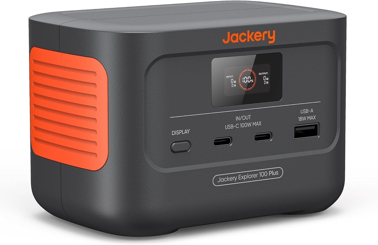 Jackery Explorer 100 Plus | Estação de energia portátil com bateria 99 Wh e 3 portas USB para viagens e excursões