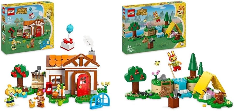 LEGO Animal Crossing a visita de canela brinquedo de construção criativa e animal Crossing atividades ao ar livre com Coni brinquedo de construção