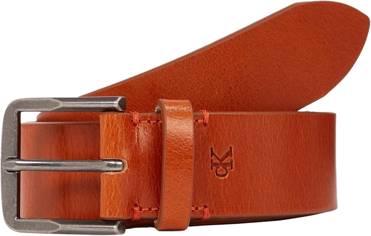 Calvin Klein Cinto de pele para homem clássico plano