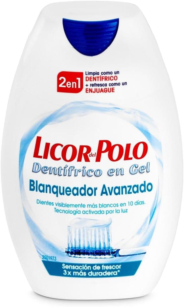 Licor del Polo - Pasta de dentes 2 em 1, branqueador avançado, 75 ml