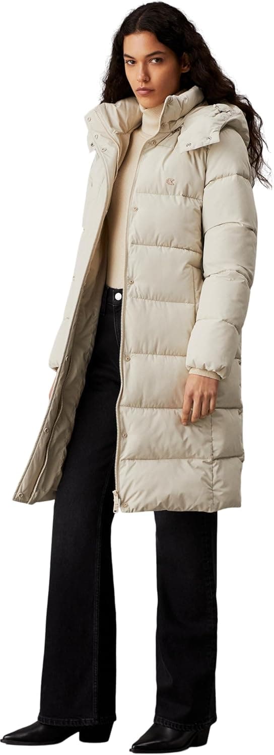 Calvin Klein Casaco de mulher Long Puffer com capuz