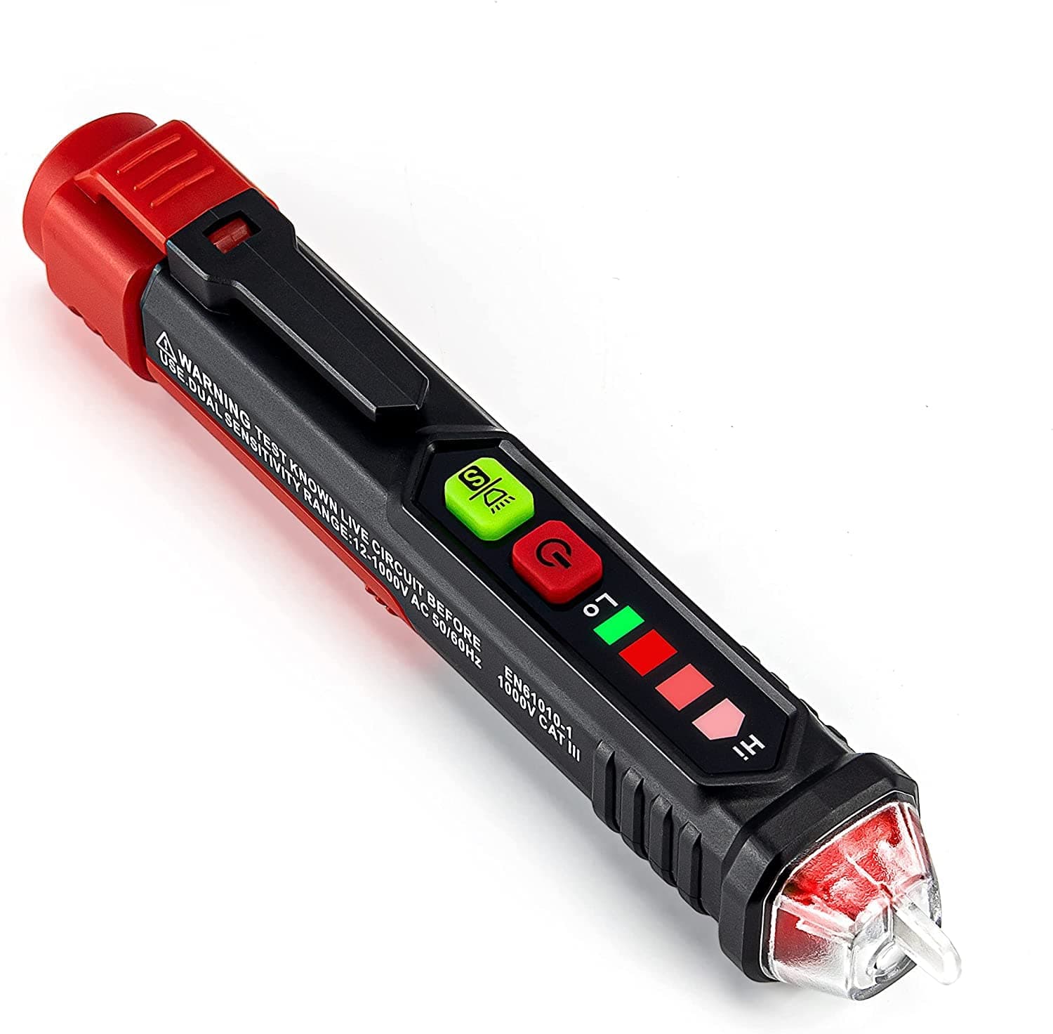 KAIWEETS VT200 | Detector de tensão sem contacto com visor LCD, alarme e lanterna, deteção de 12V-1000V