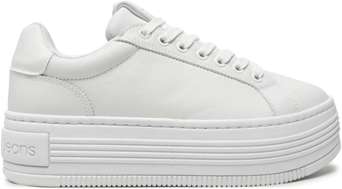 Calvin Klein Sapatilhas de couro com plataforma para mulher