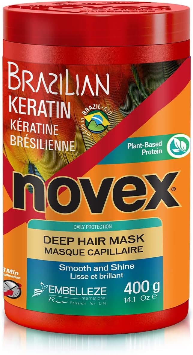 Novex Queratina brasileira, máscara de empilhar - 400 g