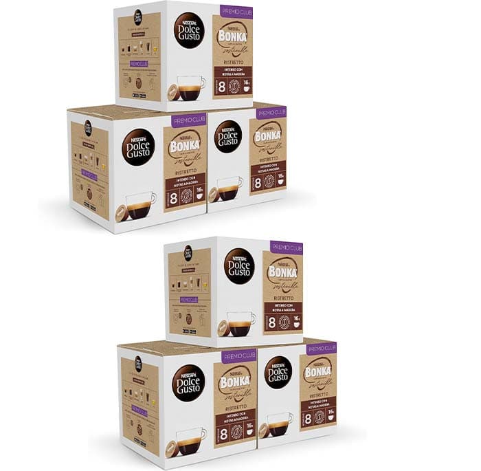 NESCAFÉ Dolce Gusto Bonka Ristretto, 96 cápsulas, intensidade 8, café árabe e robusto