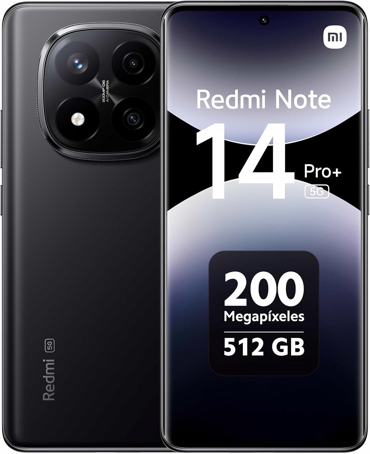Xiaomi Redmi Note 14 Pro+ 5G, Smartphone de 12 + 512 GB, ecrã de 6,67" AMOLED FHD+ 120Hz, Snapdragon 7s Gen 3, câmara de 200 MP, HyperCharge 120W, 5110 mAh, carregador não incluído