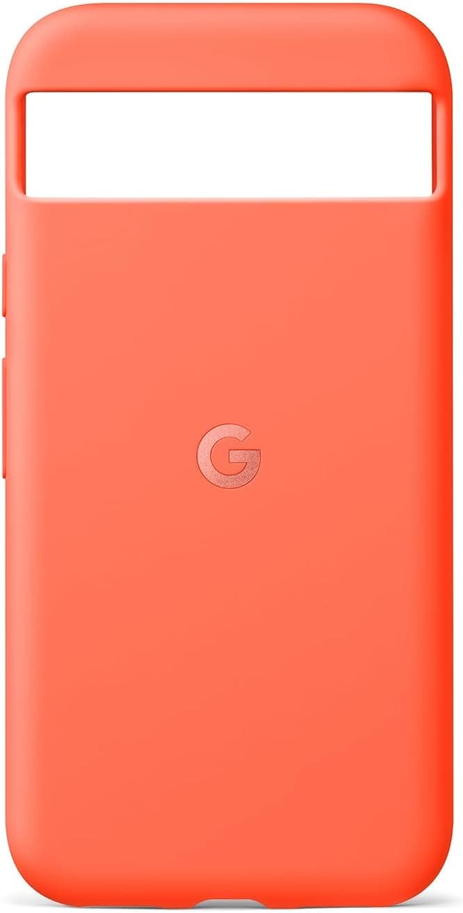 Google Capa Pixel 8a - silicone durável e resistente a manchas - capa de telemóvel Android - coral
