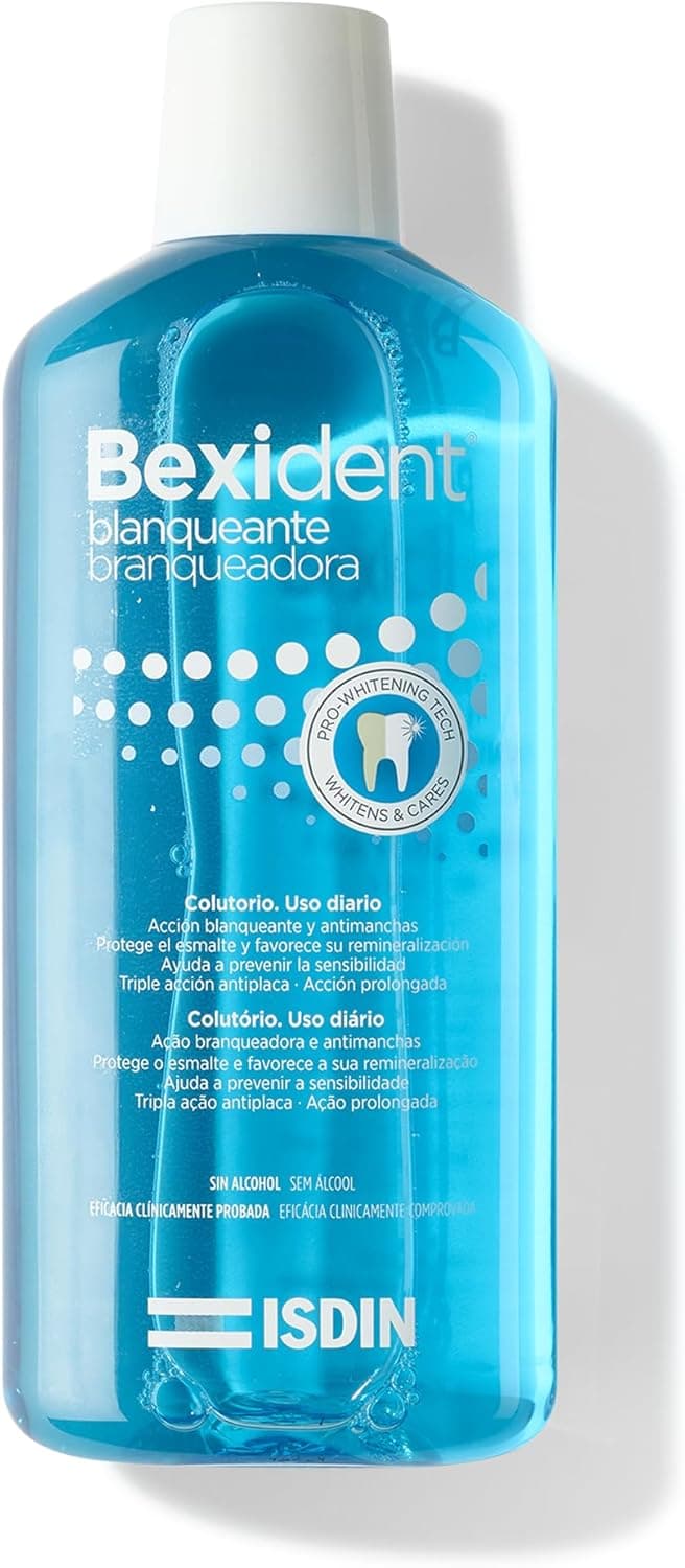 ISDIN Bexident Whitening | Pasta dentífrica branqueadora de uso diário, 500 ml