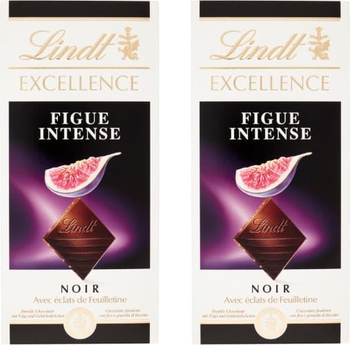 Tablet Lindt EXCELLENCE chocolate preto com figo 100 g x 2