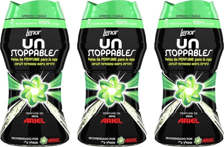 LENOR Unstoppables potenciador de fragrância de lavagem, fresco, 140 g x 3