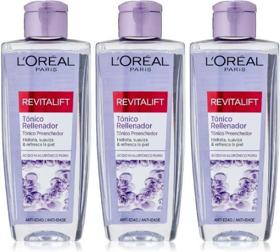 L'Oreal Paris Dermo Expertise Revitalif Filler Tónico Enchimento, 200 ml x 3