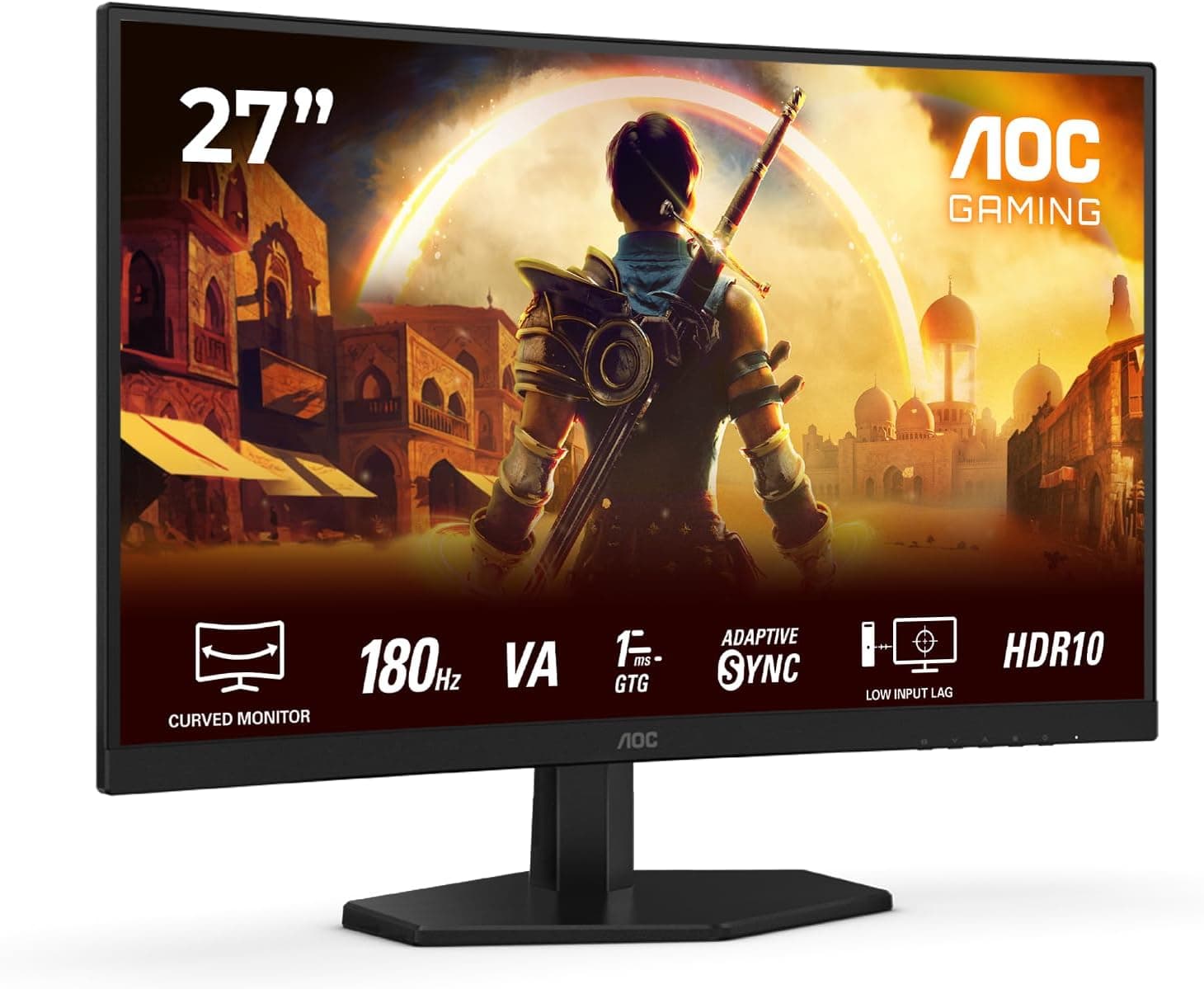 AOC C27G42E | Monitor gaming curvo 27'' FHD 180 Hz VA com HDR10 e FreeSync Premium