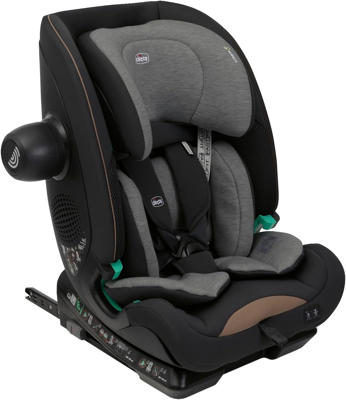 Chicco Cadeira de carro Seat &Go I-Size, com sistema Isofix, para crianças entre 76 e 150 cm de altura, utilizável a partir dos 15 meses, redutor incluído, cor preta