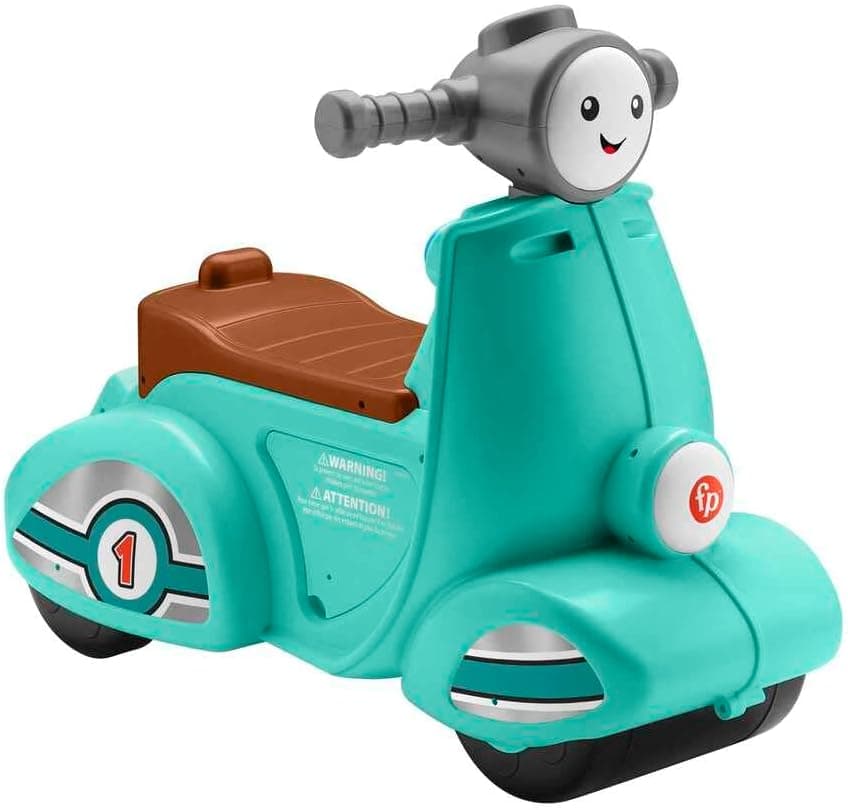 Fisher-Price Ríe y Aprende Moto Scooter HMV76 | Corre-pé com sons e frases em 6 idiomas para crianças a partir de 1 ano