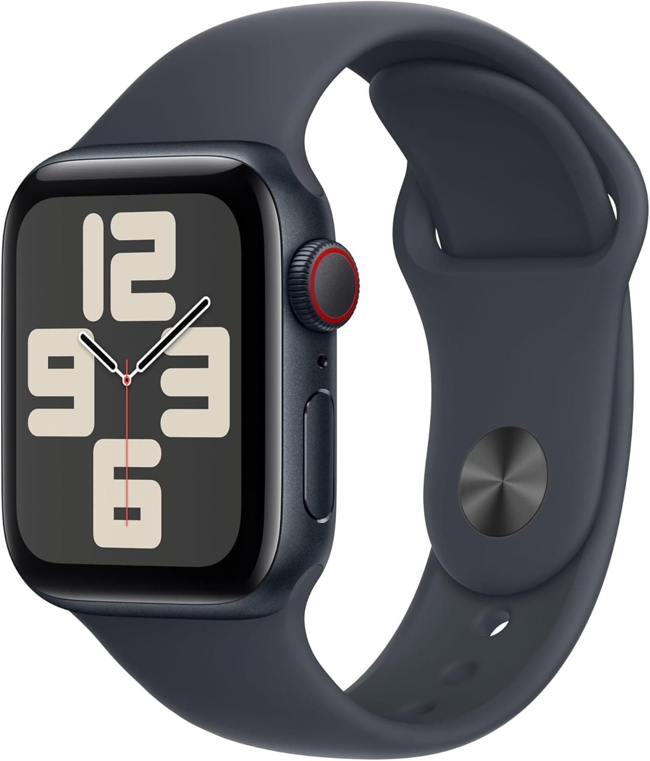 Apple Watch SE GPS + Cellular 2024 | Relógio inteligente de alumínio de 40 mm com bracelete desportiva cor medianoche
