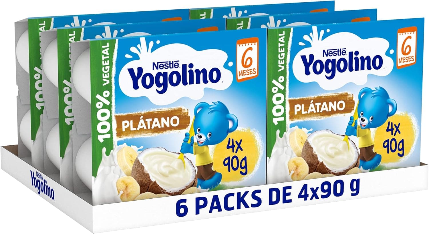 YOGOLINO NESTLÉ Coco banana, embalagem de 6 unidades (4 x 90 g)
