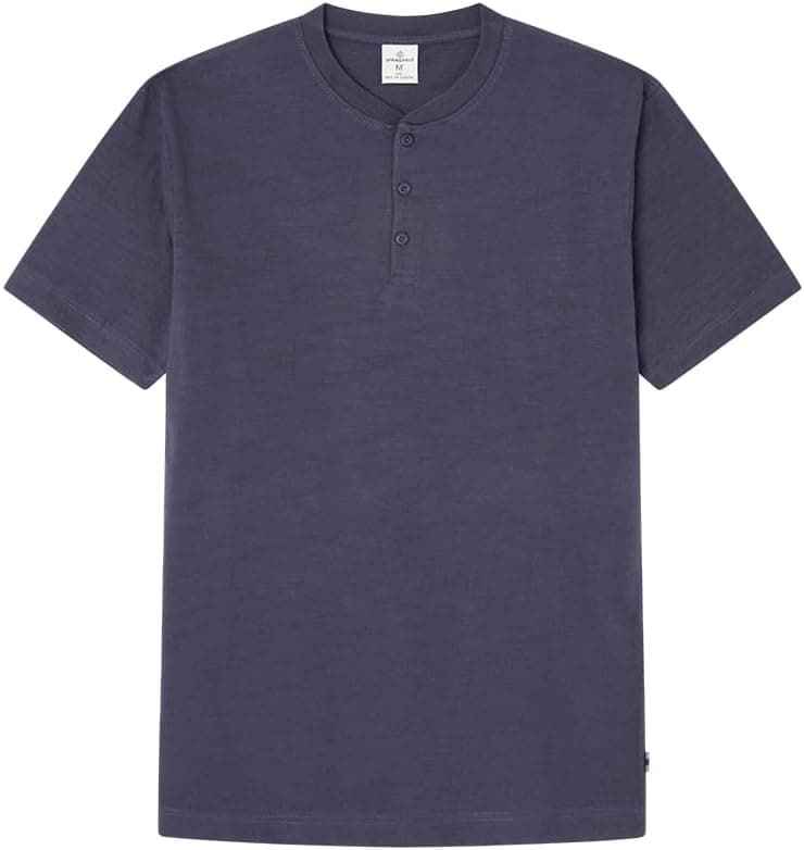 SPRINGFIELD Reconsider Henley Slub | T-shirt em algodão para homem