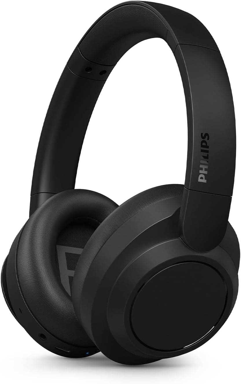 Philips Audio TAH6509BK/00 Auriculares Over-Ear sem fios Bluetooth com ANC, compatível com assistentes de voz, até 70 horas de reprodução de música - preto