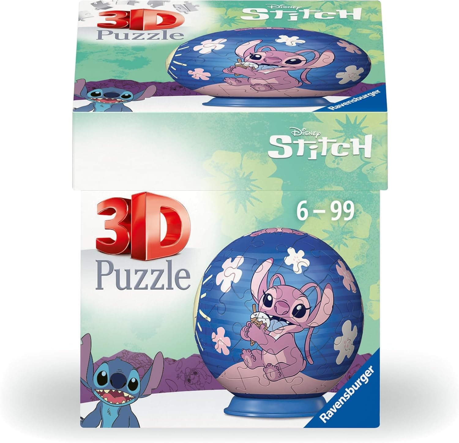 Ravensburger - Puzzle 3D: Disney Angel, 55 peças, casacos de equitação, puzzle 3D para crianças, presente para crianças 6 anos ou mais