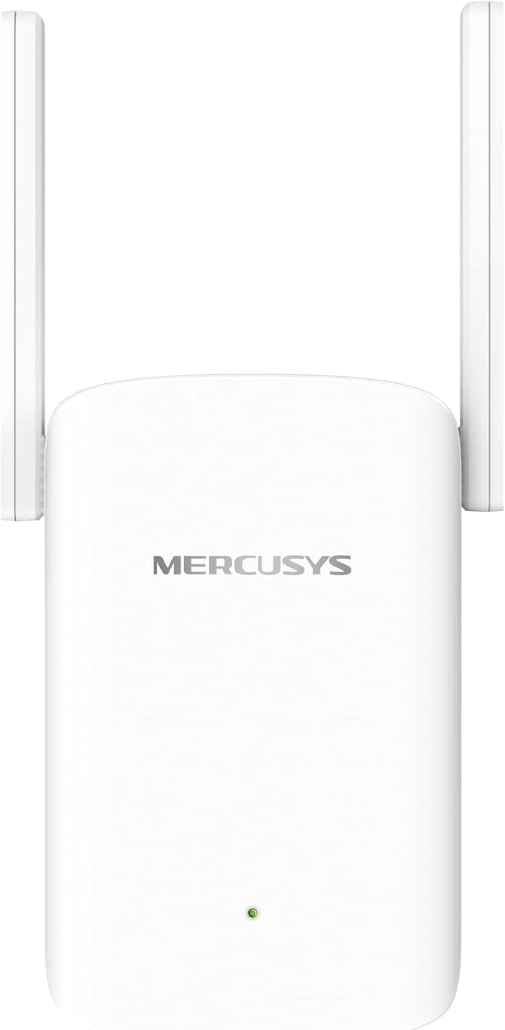 Mercusys ME1500X Wi-Fi 6 amplificador WiFi, repetidor de banda dupla com 1201 Mbps 5 GHz 300 Mbps 2,4 GHz, porta Gigabit, 2 × antena de alto desempenho, botão WPS, modo de ponto Acesso