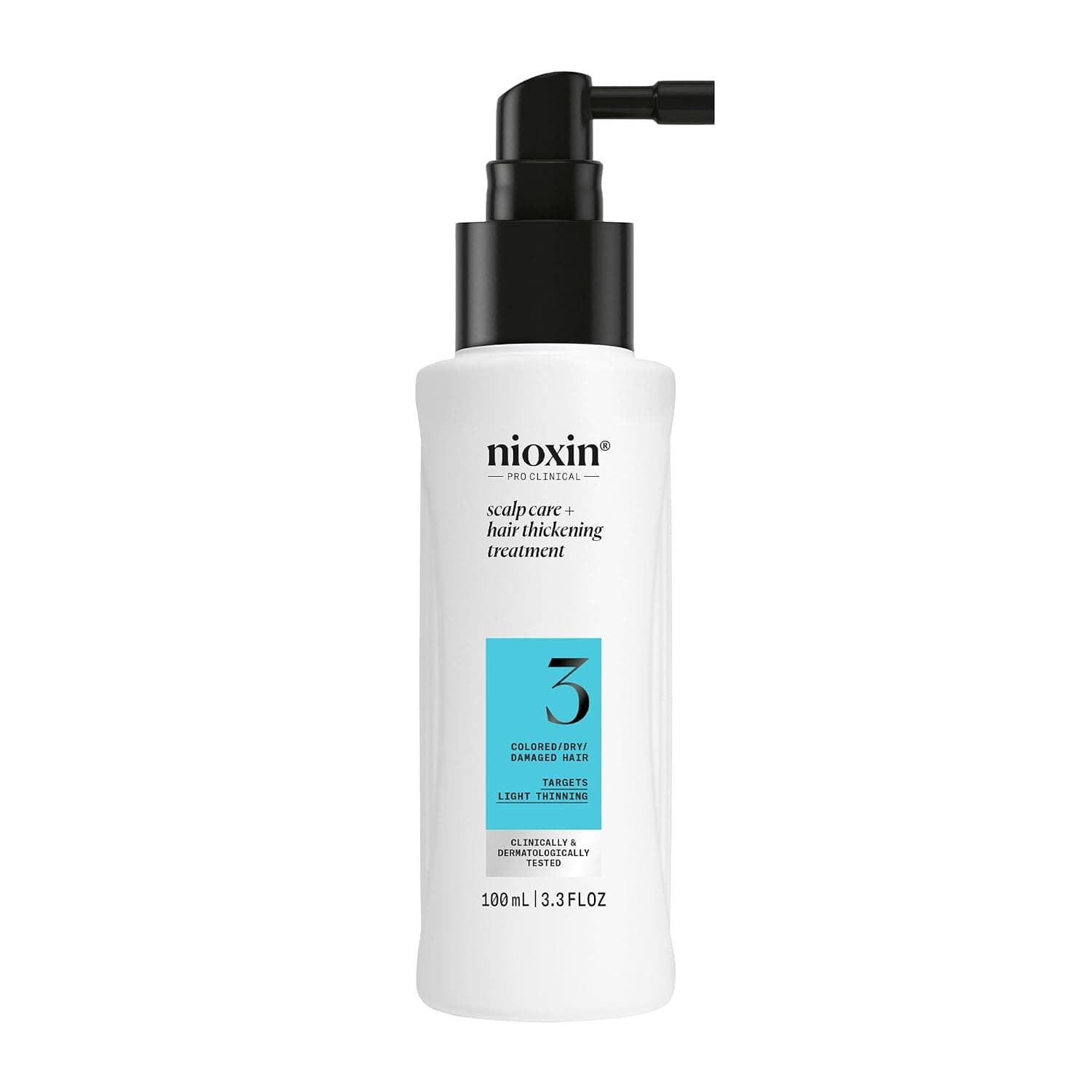 Nioxin System 3 - Shampoo/Condicionador/Tratamento - Para cabelos coloridos e danificados com leve afinamento