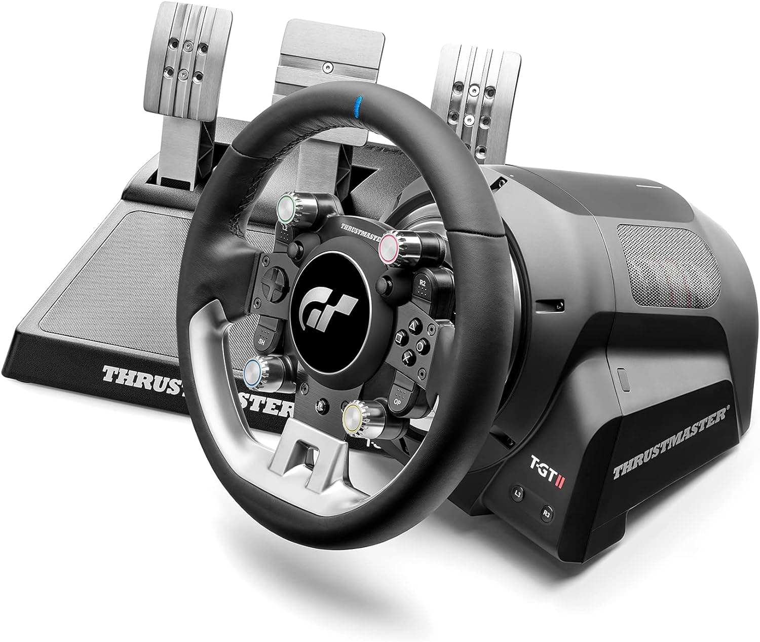 Volante de Corrida Thrustmaster T-GT II com Conjunto de 3 Pedais e Force Feedbackorce Feedback - PlayStation 5, PlayStation 4, PC