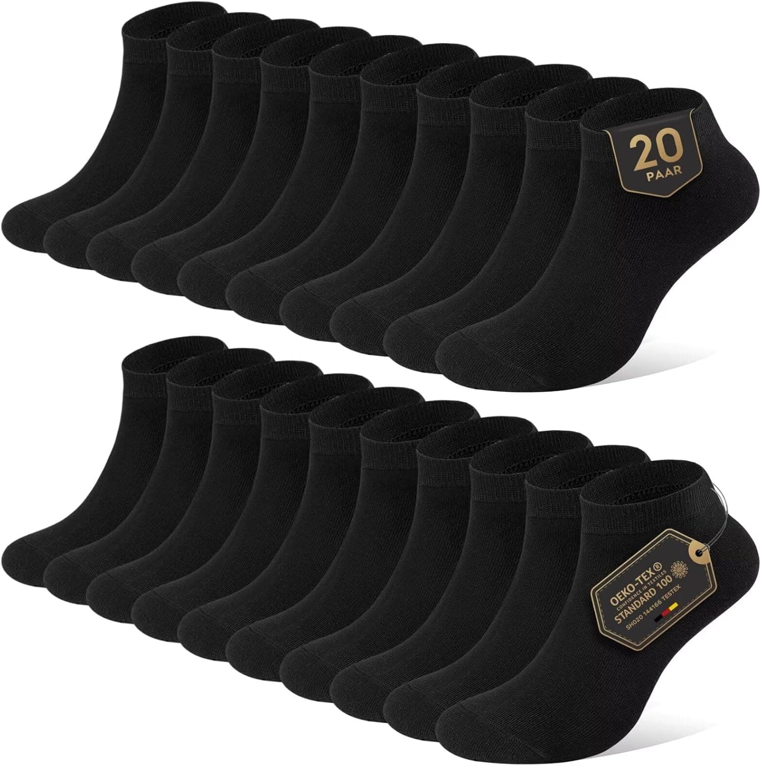 YouShow | Pack de 10 pares de meias desportivas curtas em algodão unissexo