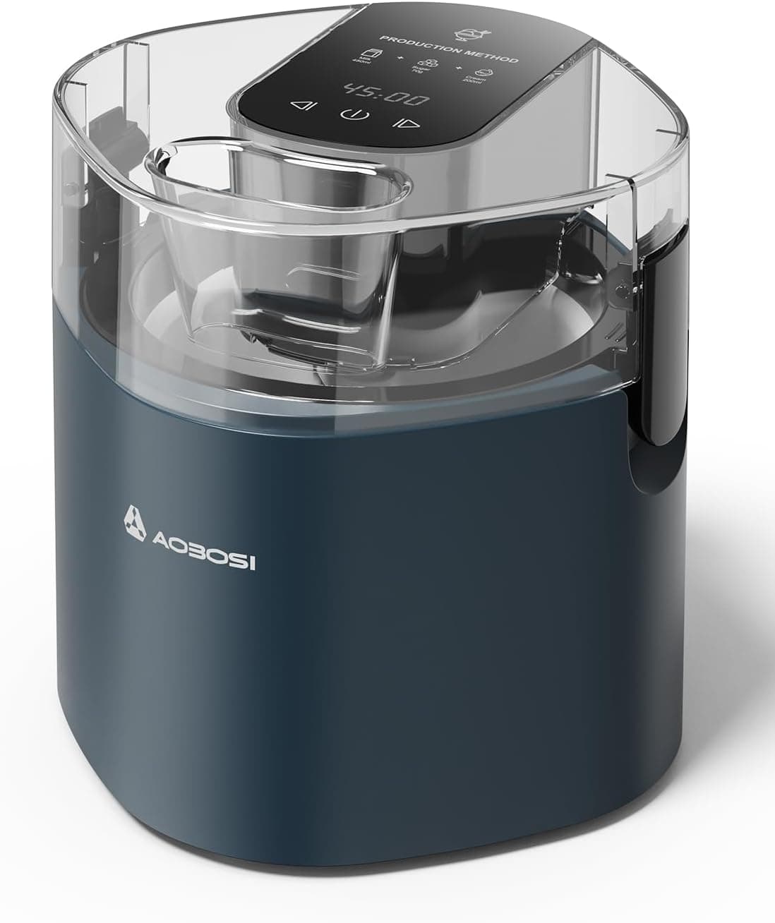 Aobosi Máquina de gelados, máquina de gelados portátil com espátula misturadora removível, gelato sorvete máquina de iogurte gelado 1,5 l, faça um delicioso gelado.