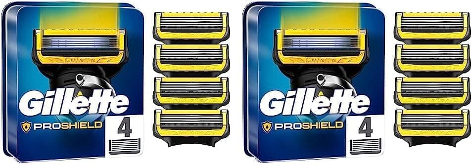 Gillette ProShield Lâminas de barbear para homem, embalagem de 8 lâminas de substituição (a embalagem pode variar)
