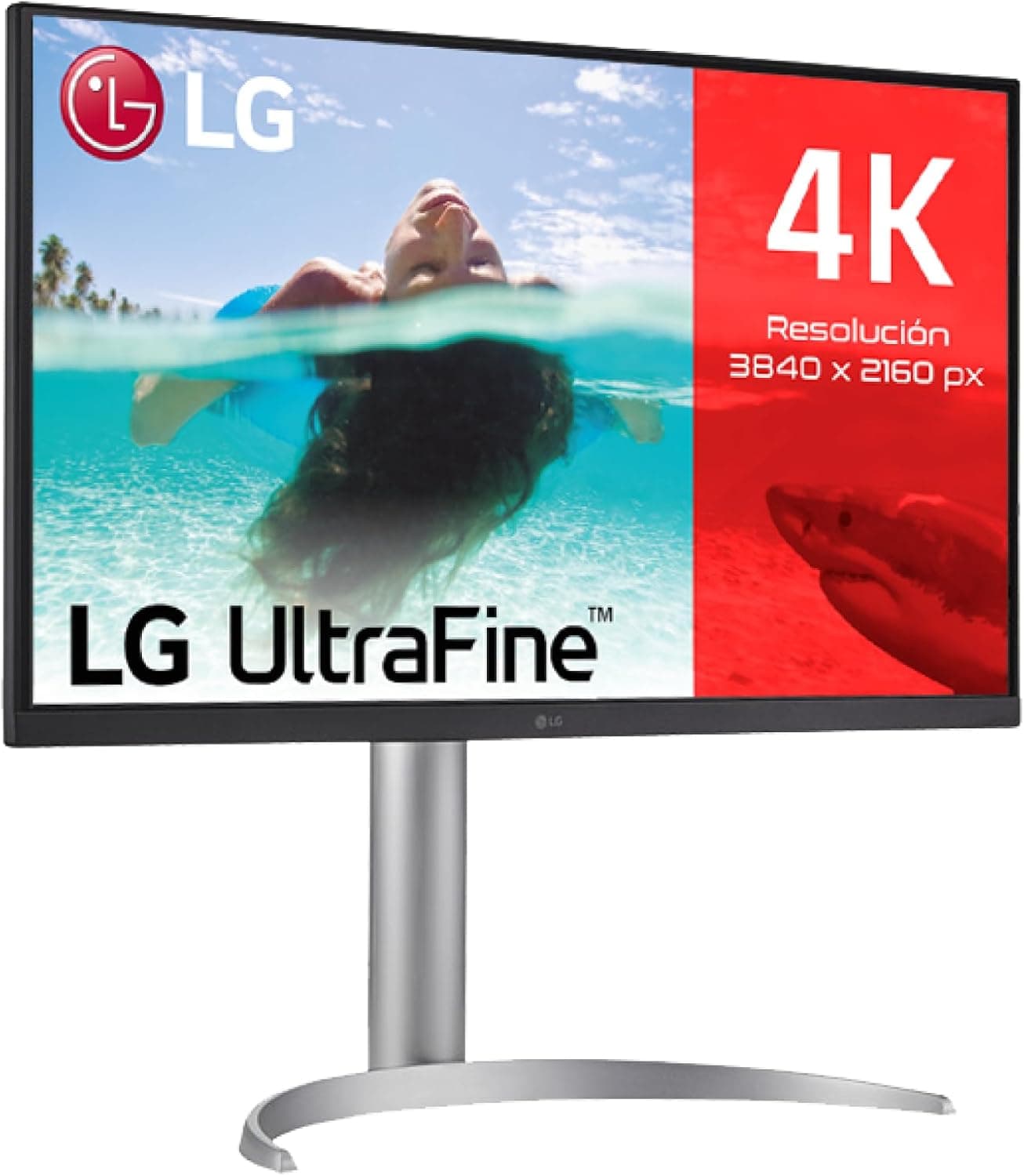 LG 27UQ850-W - Monitor Ultrafine 27", 4K UHD (3840x2160), AMD FreeSync, HDR10, DCI-P3 90%, Altavoces Integrados, diseño ergonómico, Metalizado y Blanco