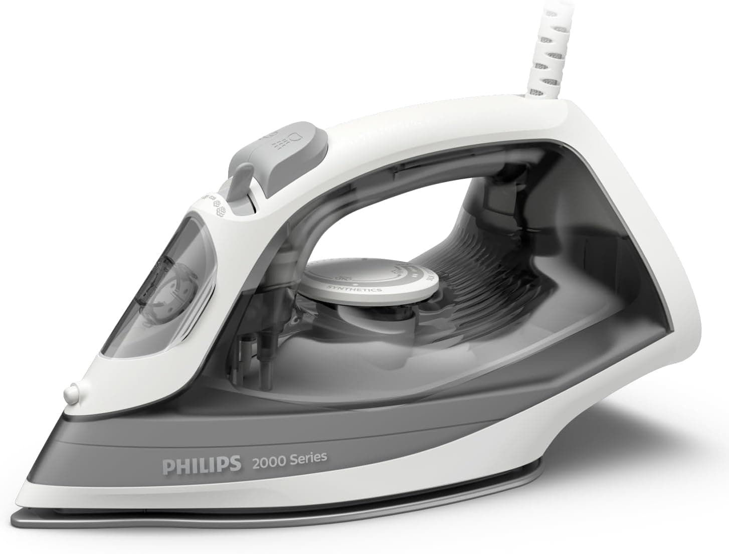 Philips Ferro a vapor série 2000 - até 25 g/min de vapor contínuo. 2000 W. Reservatório de 250 ml. Eliminação rápida de rugas. 4 configurações de vapor. Sola de cerâmica. Leve. Cinzento (DST2020/80)