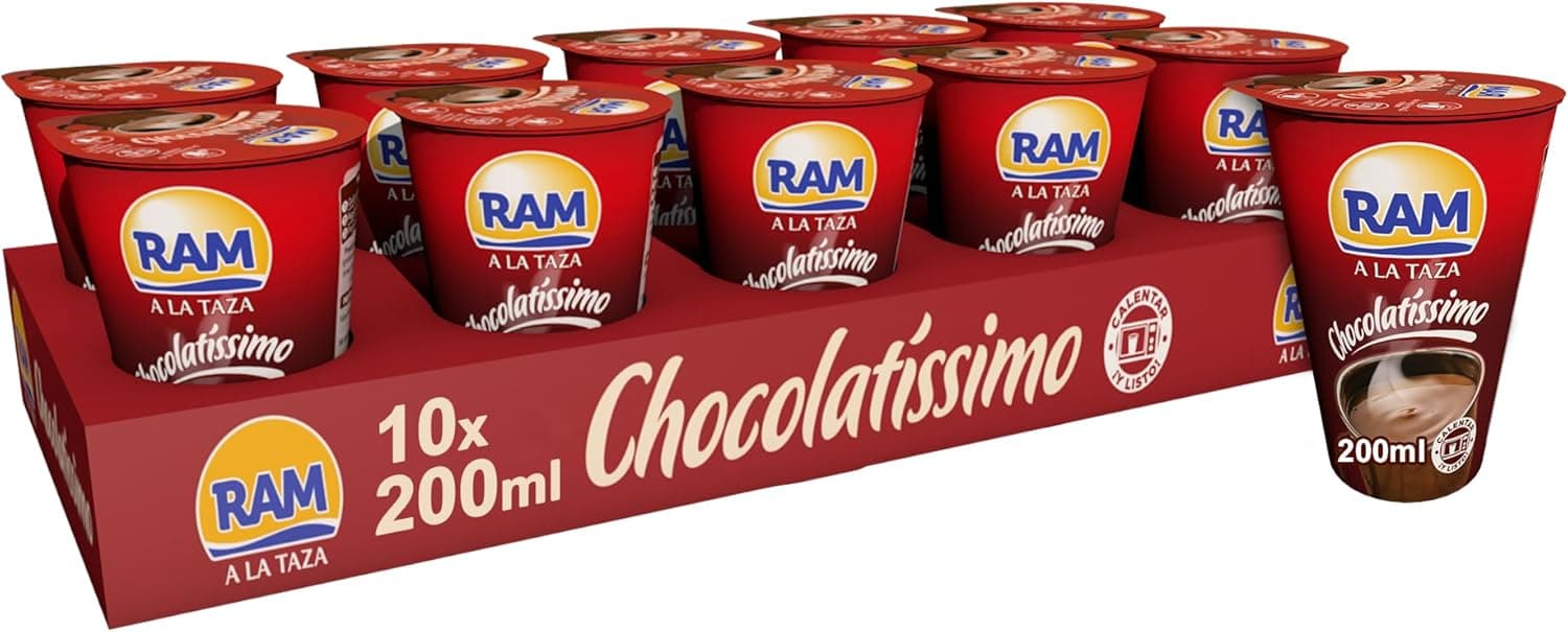 Chocolate RAM chocolate 200 ml, caixa de 10 unidades