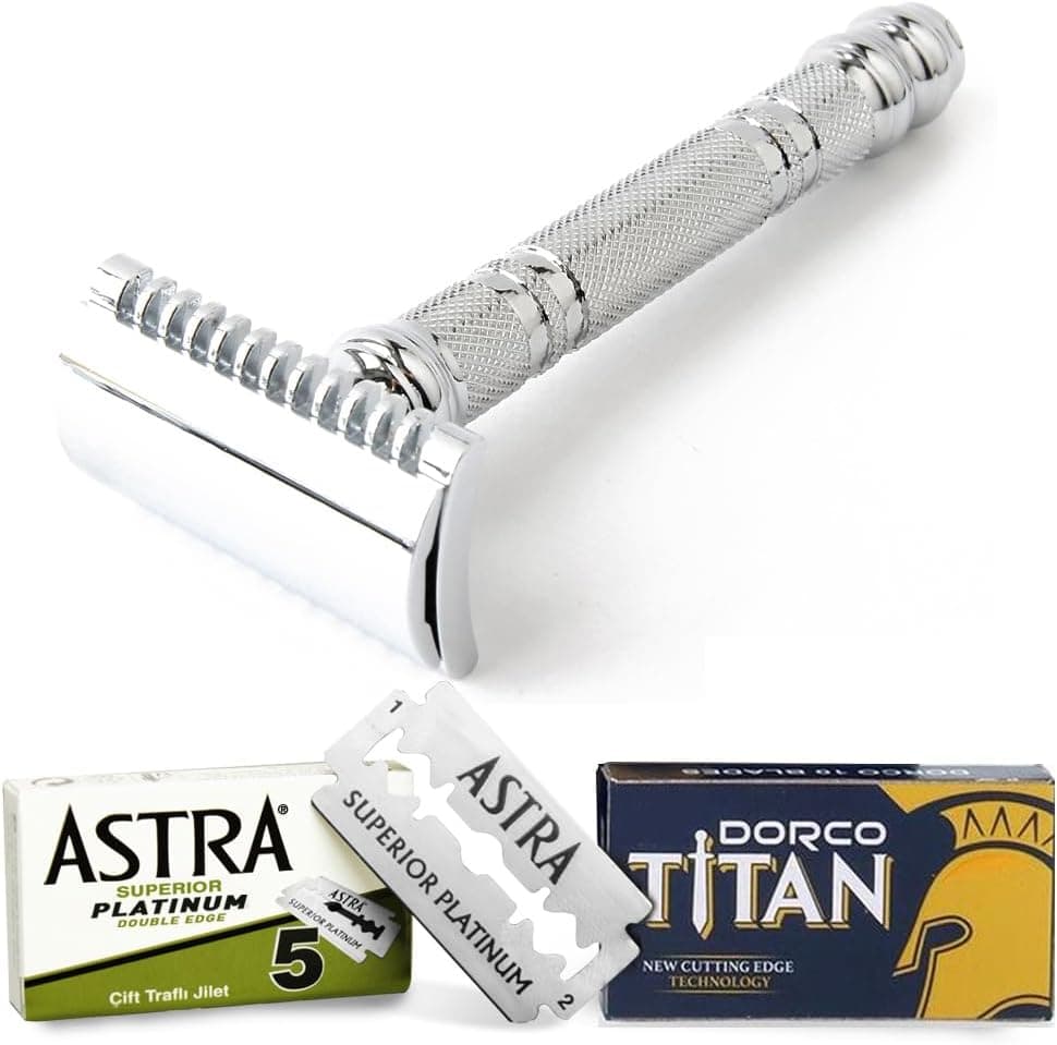 Parker-Astra-DORCO - Lâmina de barbear e lâmina, cor cinzenta