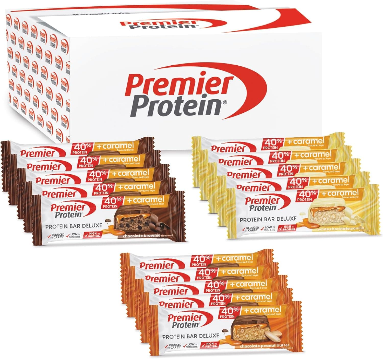 Premier Protein Bar Deluxe 40% Multiflavourbox 15 x 50 g