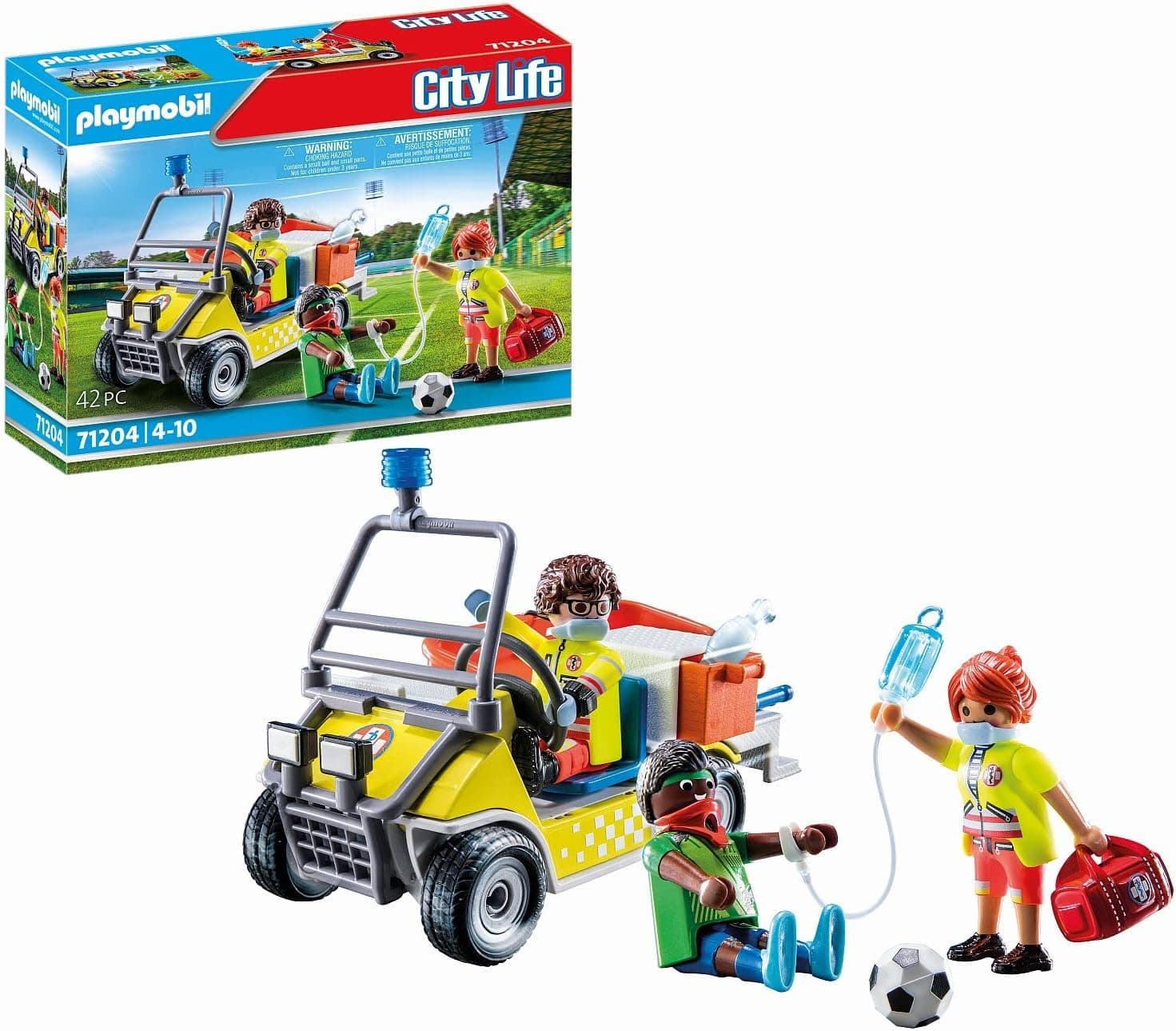 PLAYMOBIL City Life 71204 Carro de resgate, brinquedo para crianças a partir de 4 anos