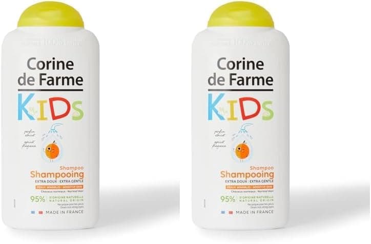 Corine de Farme Kids | Champô extra suave perfumado a alperce para crianças pele sensível pack de 2 x 300 ml