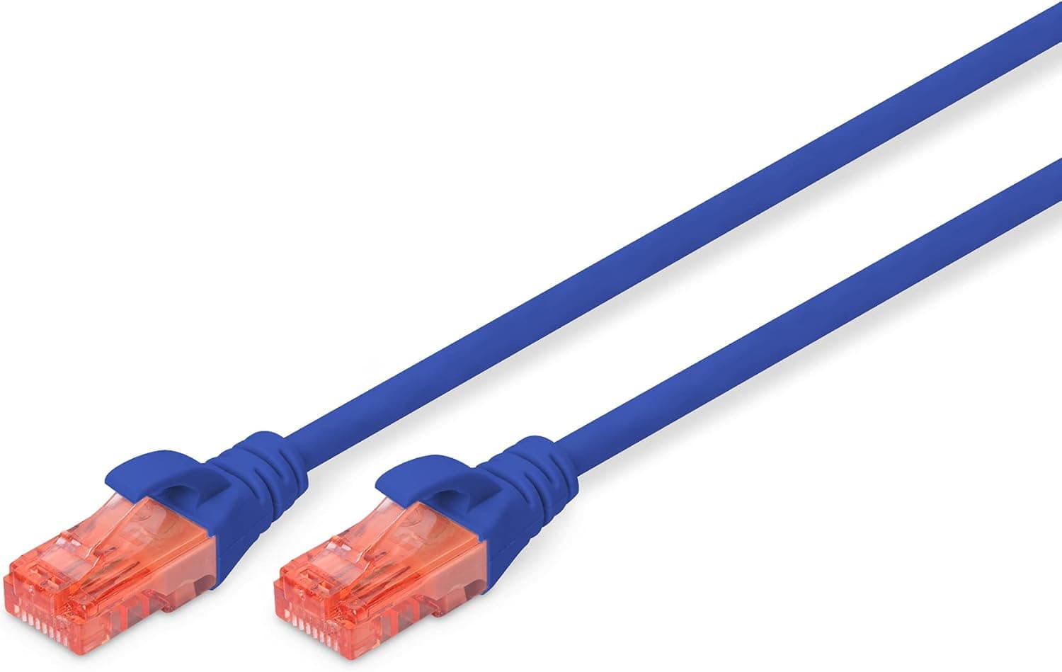 DIGITUS Cat 6 | Cabo de rede RJ45 UTP de 5 m azul compatível com Cat 6A e Cat 5e