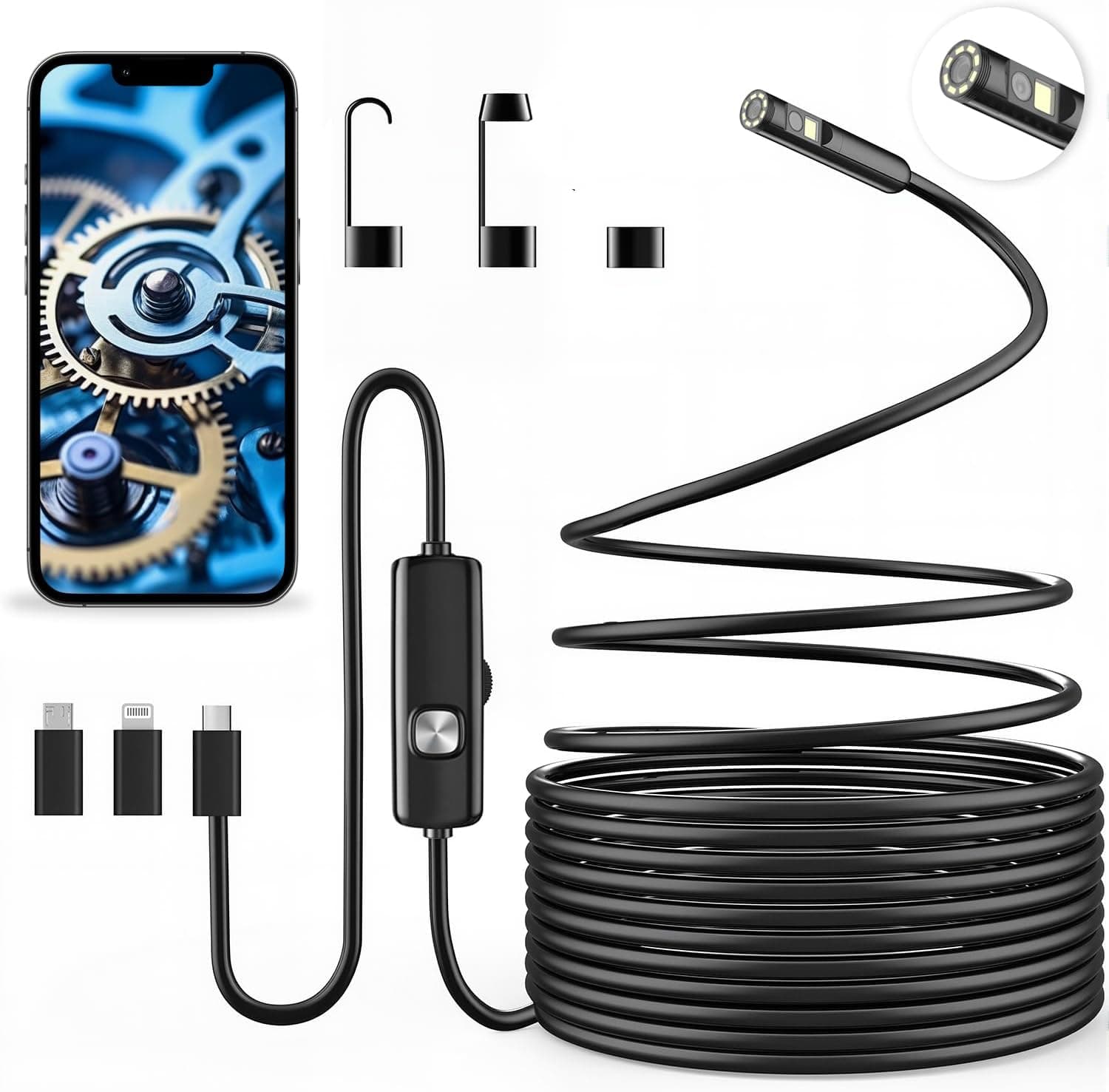 Vexloria ALL-Endoscope | Câmara de inspeção automóvel com duas lentes